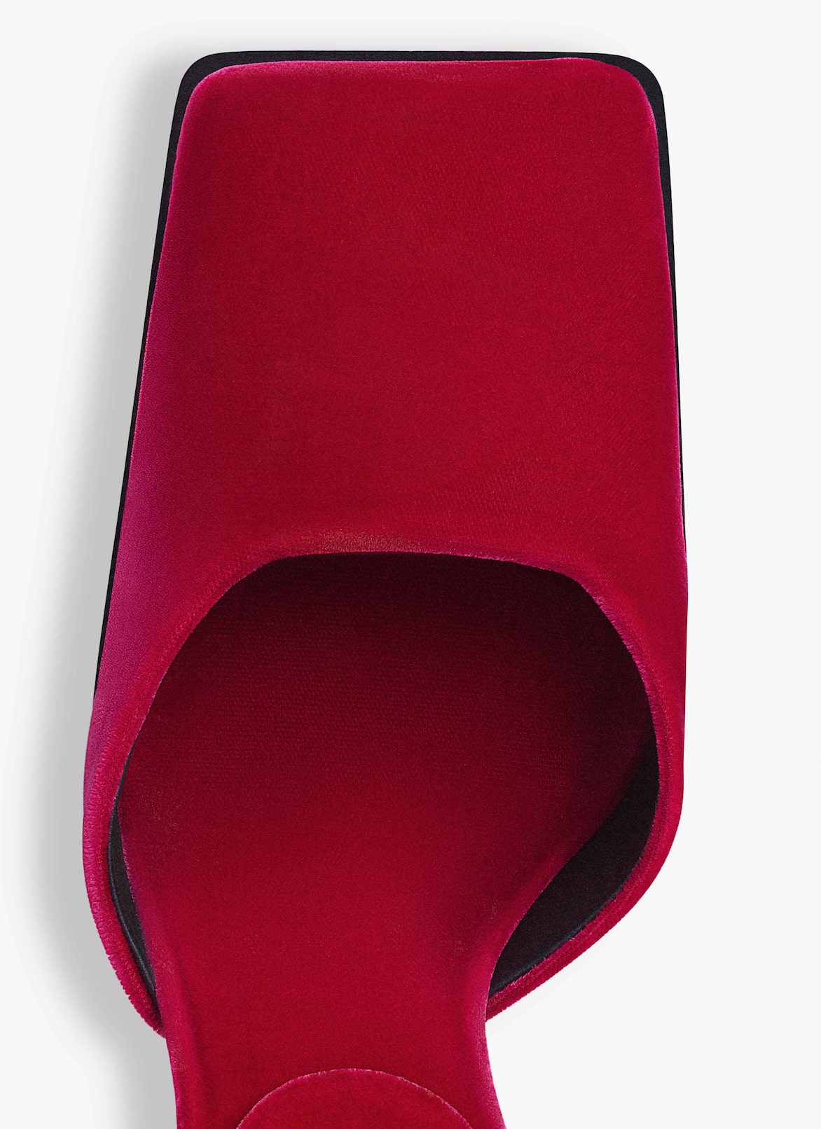 SQUARE D'ORSAY PUMPS IN VELVET ALAÏA FUCHSIA SQUARE D'ORSAY PUMPS IN VELVET